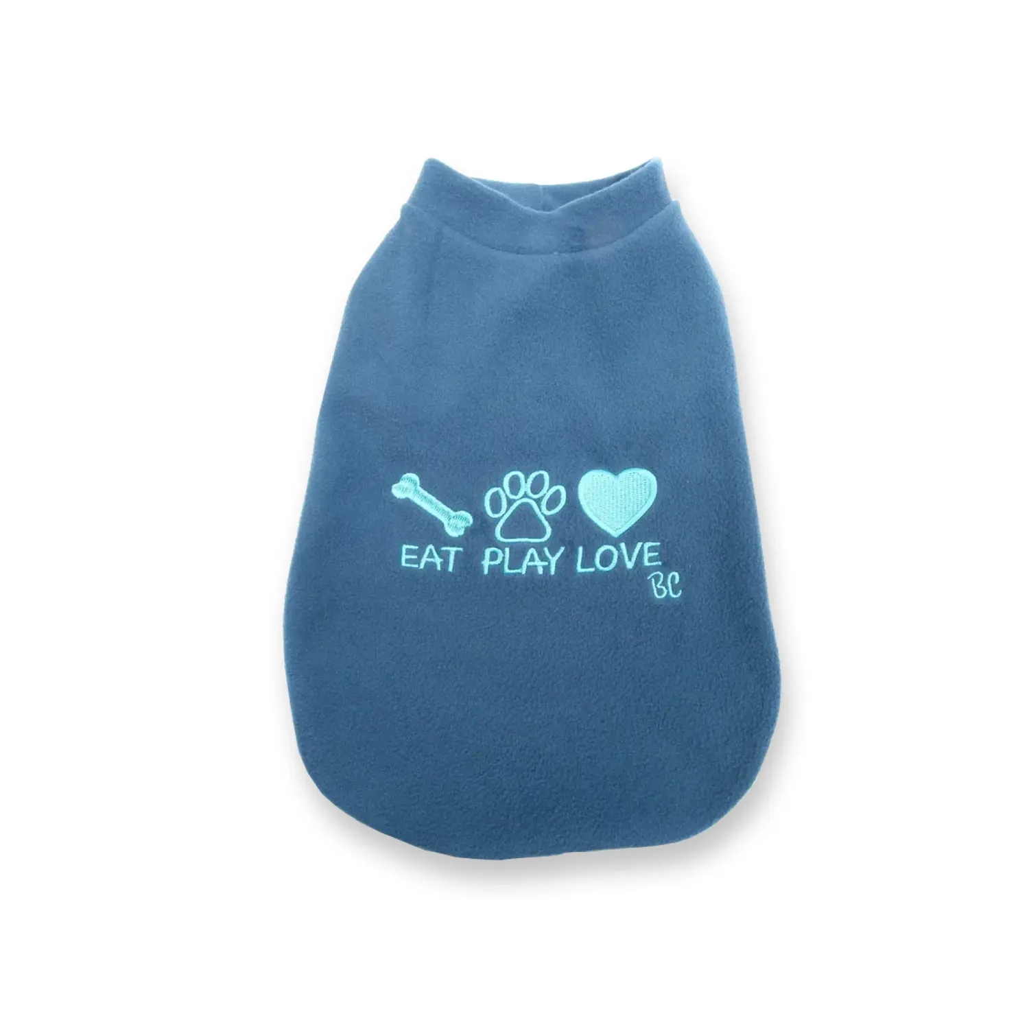 Camiseta Eat Play Love Azul Bichinho Chic